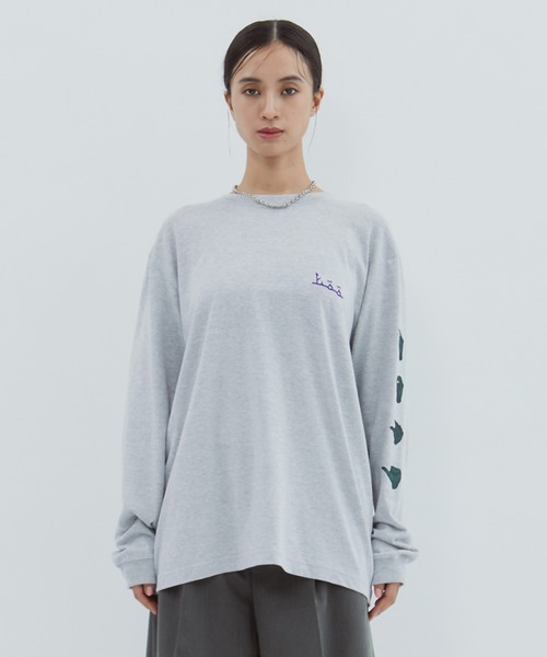 TOGA PULLA 長袖 パネルデザイン トップス TOGA PULLA/トーガプルラ】Print tee LS/プリントロングTシャツ