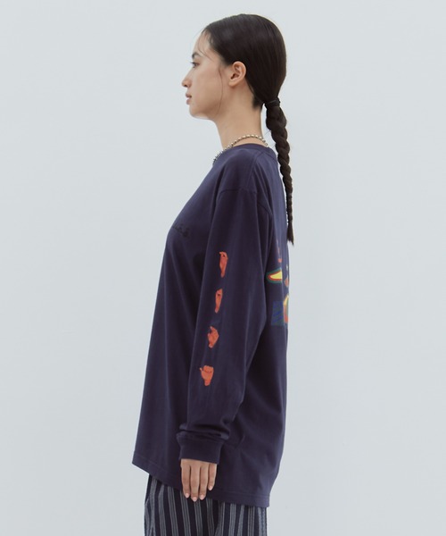 セール】【TOGA PULLA/トーガプルラ】Print tee LS/プリントロングT