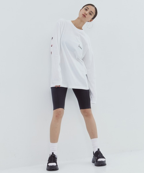 新品 TOGA PULLA ロング スリーブ カットソー/ホワイト 白 36 TOGA PULLA/トーガプルラ】Print tee LS/プリントロングTシャツ