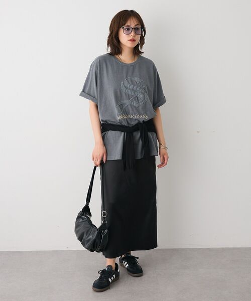 CRAFT STANDARD BOUTIQUE（クラフトスタンダードブティック）の「ピグメントアップリケTEE【ユニセックス】（Tシャツ/カットソー・レディース・ベージュ/グレー/チャコールグレー・M/L）」の22枚目の写真