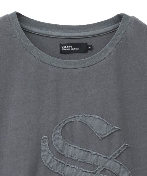 CRAFT STANDARD BOUTIQUE（クラフトスタンダードブティック）の「ピグメントアップリケTEE【ユニセックス】（Tシャツ/カットソー・レディース・ベージュ/グレー/チャコールグレー・M/L）」の14枚目の写真