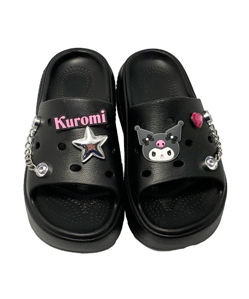VIBGYOR(ヴィブジョー)の「【Sanrio】サンリオキャラクターズチェーン飾り付き厚底ヒールサンダル(MA)(サンダル・レディース・ブラック/ホワイト/パープル/ピンク・L/M)」の5枚目の写真
