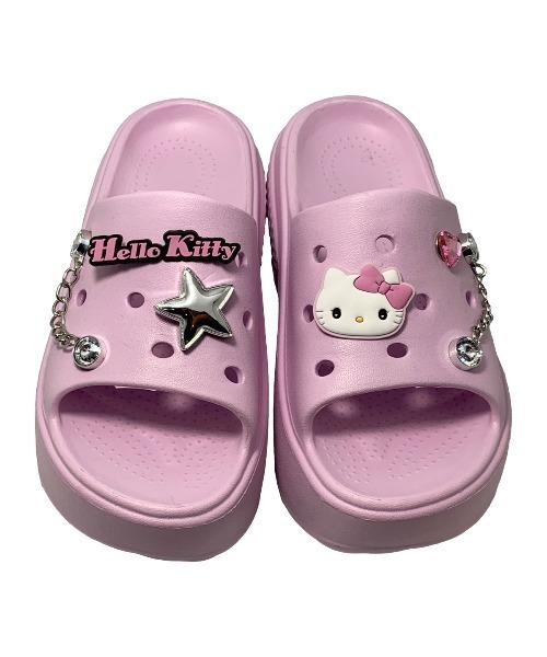 VIBGYOR(ヴィブジョー)の「【Sanrio】サンリオキャラクターズチェーン飾り付き厚底ヒールサンダル(MA)(サンダル・レディース・ブラック/ホワイト/パープル/ピンク・L/M)」の13枚目の写真