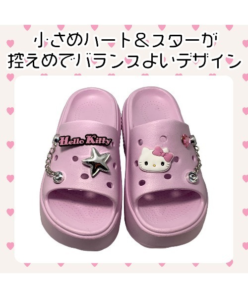 VIBGYOR(ヴィブジョー)の「【Sanrio】サンリオキャラクターズチェーン飾り付き厚底ヒールサンダル(MA)(サンダル・レディース・ブラック/ホワイト/パープル/ピンク・L/M)」の22枚目の写真