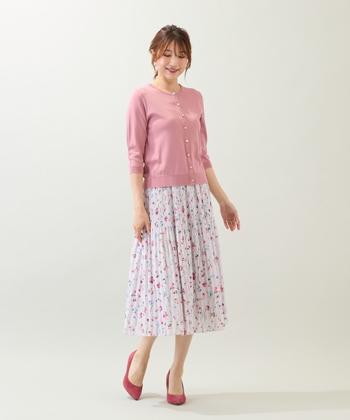 Rose Tiara（ローズティアラ）の「ビジューボタンニットカーディガン（カーディガン/ボレロ・レディース・ピンク/ブラック/グリーン・40/46/42/38）」の10枚目の写真