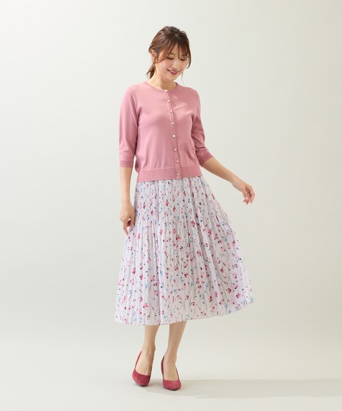 Rose Tiara（ローズティアラ）の「ビジューボタンニットカーディガン（カーディガン/ボレロ・レディース・ピンク/ブラック/グリーン・40/46/42/38）」の11枚目の写真