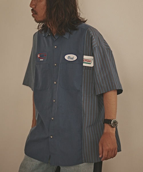 VERSACE ヴェルサーチ スラックス 50(XL位) グレー(ストライプ) 【古着  