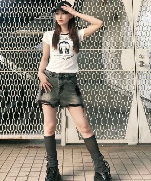 A'GEM/9 × .kom 『NIIER NOR/ニーアノア』BAD ANGEL SLIM TEE