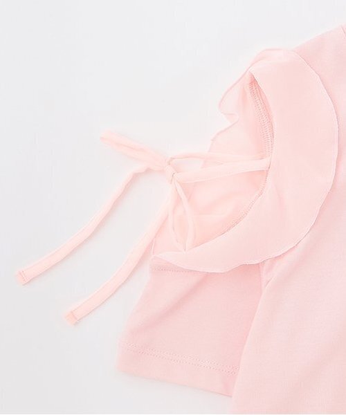 by LOVEiT（バイラビット）の「【大好評につき再入荷】【接触冷感】肩リボンバックハートTシャツ（Tシャツ/カットソー・キッズ・ブラック/サックスブルー/ピンク・120cm/130cm/140cm/150cm/160cm）」の7枚目の写真