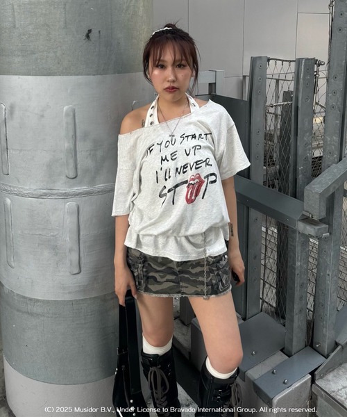 The Rolling Stones】カットオフオーバーサイズTシャツ（Tシャツ