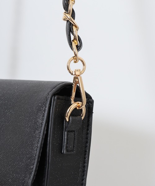 CECIL McBEE(セシルマクビー)の「CECIL McBEE ラメチェーンカブセショルダーバッグ(ショルダーバッグ・レディース・ブラック/アイボリー・FREE)」の8枚目の写真