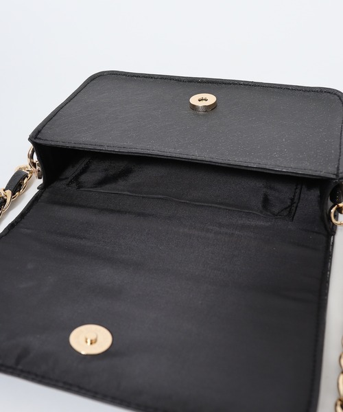 CECIL McBEE(セシルマクビー)の「CECIL McBEE ラメチェーンカブセショルダーバッグ(ショルダーバッグ・レディース・ブラック/アイボリー・FREE)」の12枚目の写真