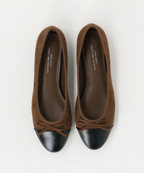 green label relaxing(グリーンレーベルリラクシング)の「ラウンド バレエシューズ 撥水(バレエシューズ・レディース・ナチュラル/ブラック/ブラウン系・25cm/24.5cm/24cm/22.5cm/23.5cm/23cm)」の19枚目の写真