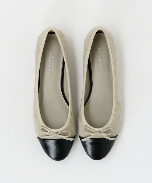 green label relaxing(グリーンレーベルリラクシング)の「ラウンド バレエシューズ 撥水(バレエシューズ・レディース・ナチュラル/ブラック/ブラウン系・25cm/24.5cm/24cm/22.5cm/23.5cm/23cm)」の7枚目の写真