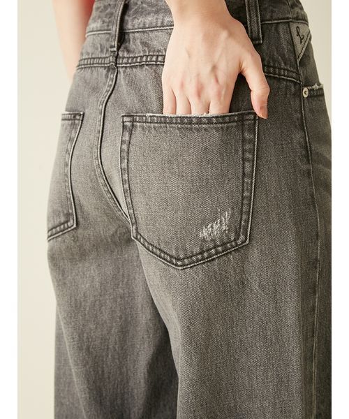 LILY BROWN（リリーブラウン）の「ステップウエストワイドデニムパンツ（デニムパンツ・レディース・ブラック/ピンク/ブルー・0/1）」の15枚目の写真