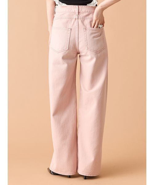 LILY BROWN（リリーブラウン）の「ステップウエストワイドデニムパンツ（デニムパンツ・レディース・ブラック/ピンク/ブルー・0/1）」の22枚目の写真