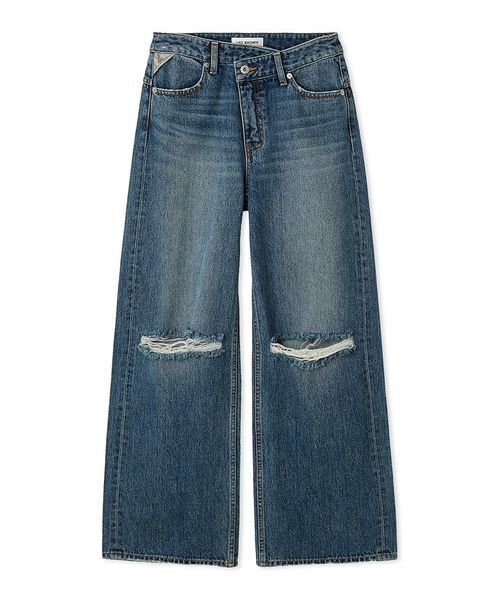 ステップウエストワイドデニムパンツ（デニムパンツ）｜LILY BROWN