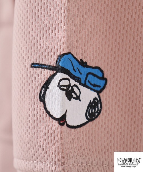 PEANUTS(ピーナッツ)の「PEANUTSハニカムドライZIPパーカー(パーカー・メンズ・ブラック/ピンクベージュ/ネイビー/ダークパープル/ベージュ/チャコール・M/L/LL)」の12枚目の写真