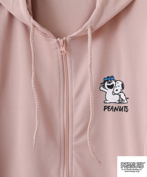 PEANUTS(ピーナッツ)の「PEANUTSハニカムドライZIPパーカー(パーカー・メンズ・ブラック/ピンクベージュ/ネイビー/ダークパープル/ベージュ/チャコール・M/L/LL)」の22枚目の写真