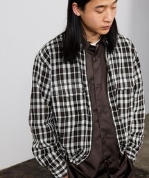 BEAMS | ワイドショートフィット メッシュ ジップアップ シャツ(シャツ/ブラウス)