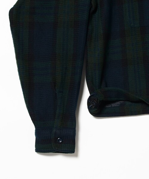 BEAMS（ビームス）の「ワイドショートフィット メッシュ ジップアップ シャツ（シャツ/ブラウス・メンズ・ブラウン/ネイビー・XL/L/M/S）」の5枚目の写真