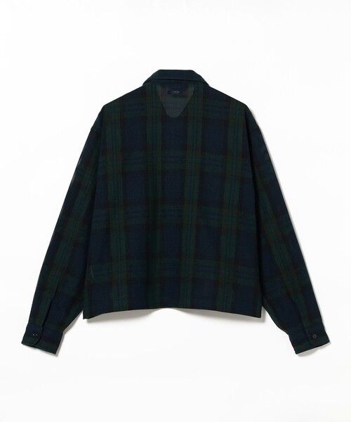 BEAMS（ビームス）の「ワイドショートフィット メッシュ ジップアップ シャツ（シャツ/ブラウス・メンズ・ブラウン/ネイビー・XL/L/M/S）」の6枚目の写真