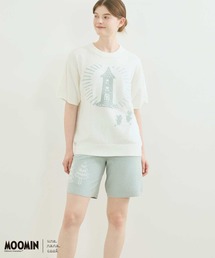 une nana cool（ウンナナクール）の「【ムーミンコラボ】MOOMIN × une nana cool なめらかふわふわプルオーバー&ハーフパンツセット（ルームウェア/パジャマ）」