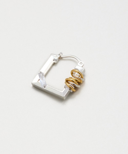 LAPUIS（ラピュイ）の「LAPUIS(ラピュイ) Coil Frame pierced earrings（ピアス（両耳用）・レディース・ゴールド/マルチ・FREE）」の11枚目の写真