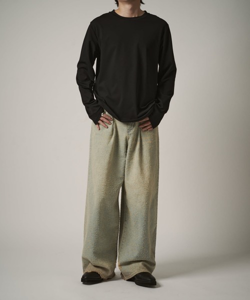 Lui's（ルイス）の「TACK BAGGY DENIM（デニムパンツ・メンズ・ブラック/インディゴブルー・M/S/L）」の7枚目の写真