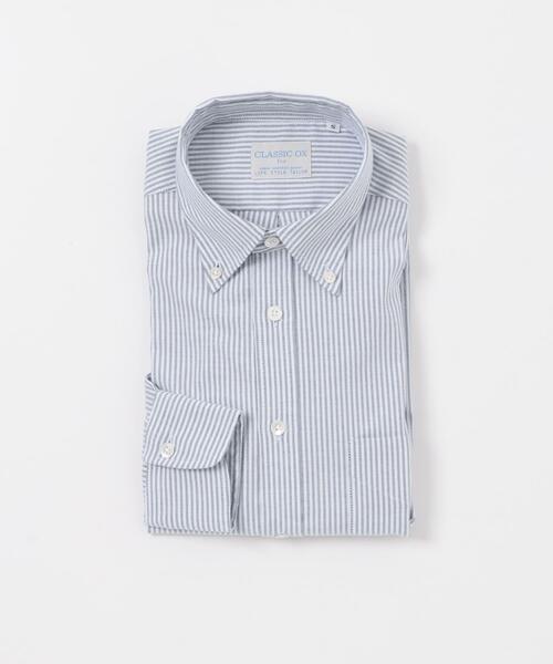 URBAN RESEARCH DOORS（アーバンリサーチドアーズ）の「LIFE STYLE TAILOR　マルチスペック CLASSIC OX ボタンダウンシャツ（シャツ/ブラウス・メンズ・ホワイト/ストライプ/チェック/ブルー・LARGE/MEDIUM/SMALL）」の3枚目の写真