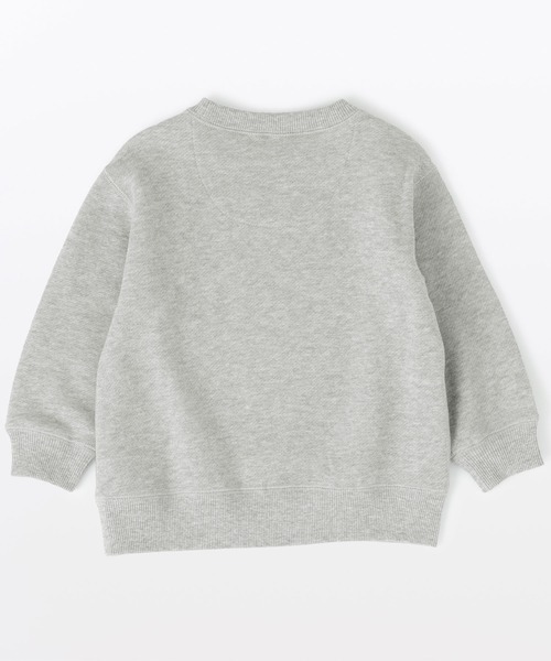 無印良品（ムジルシリョウヒン）の「ベビー　あたまするっと　裏毛スウェットシャツ（スウェット・キッズ・イエロー/ブルー系/ネイビー/スモークピンク/ライトベージュ/グレー・80/90/100）」の7枚目の写真