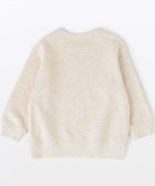 無印良品（ムジルシリョウヒン）の「ベビー　あたまするっと　裏毛スウェットシャツ（スウェット・キッズ・イエロー/ブルー系/ネイビー/スモークピンク/ライトベージュ/グレー・80/90/100）」の11枚目の写真