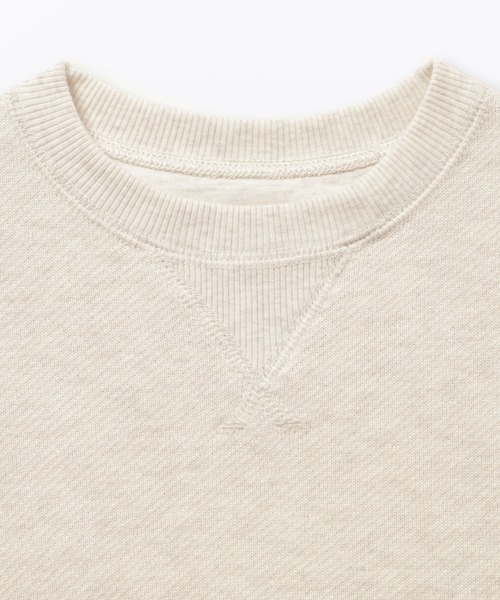 無印良品（ムジルシリョウヒン）の「ベビー　あたまするっと　裏毛スウェットシャツ（スウェット・キッズ・イエロー/ブルー系/ネイビー/スモークピンク/ライトベージュ/グレー・80/90/100）」の12枚目の写真