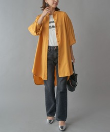 SETUP7（セットアップセブン）の「【SETUP7】バンドカラー ミディアム丈 シャツワンピース KNF145（シャツワンピース）」