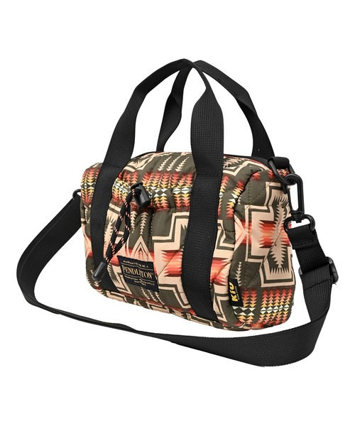 KiU（キウ）の「【PENDLETON × KiU LIMITED ITEM】ペンドルトン スクエアパデッドミニボストンバッグ（ショルダーバッグ・レディース・ネイビー/カーキ・FREE）」の9枚目の写真