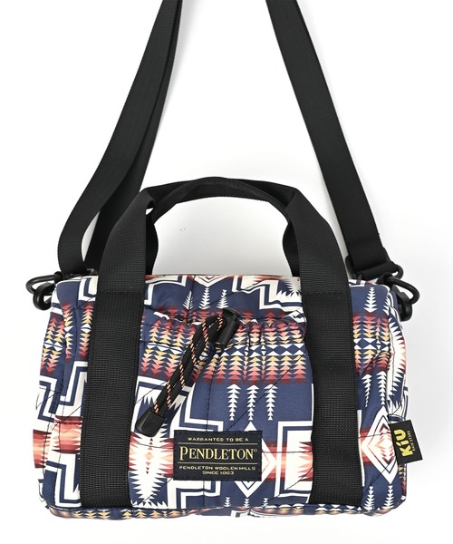 KiU（キウ）の「【PENDLETON × KiU LIMITED ITEM】ペンドルトン スクエアパデッドミニボストンバッグ（ショルダーバッグ・レディース・ネイビー/カーキ・FREE）」の12枚目の写真