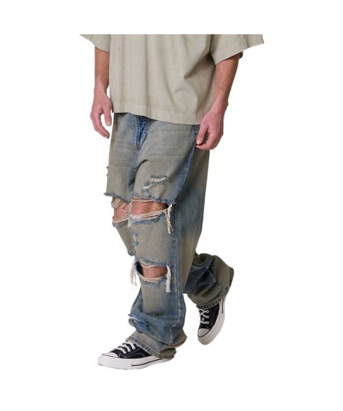 mnml（ミニマル）の「【mnml】ULTRA BAGGY ORANGE DUSTED DENIM [I]（デニムパンツ・メンズ・ブルー・36/34/32/30/29/28/38）」の2枚目の写真