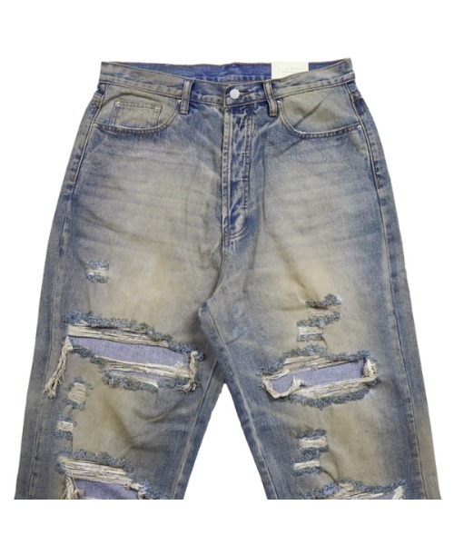 mnml（ミニマル）の「【mnml】ULTRA BAGGY ORANGE DUSTED DENIM [I]（デニムパンツ・メンズ・ブルー・36/34/32/30/29/28/38）」の5枚目の写真