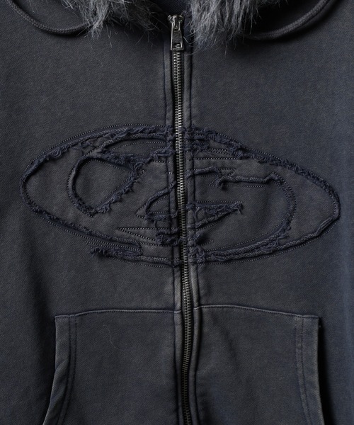 bike star（バイクスター）の「BIKESTAR オーバルロゴ刺繍ZIPパーカー（パーカー・メンズ・グレー/ブラック・M/L）」の6枚目の写真