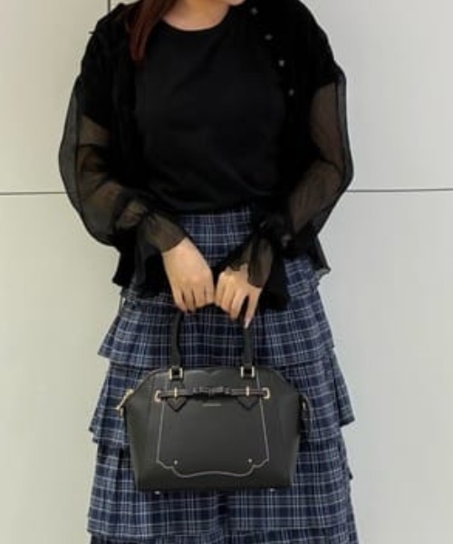 SAMANTHAVEGA(サマンサベガ)の「バレッタリボンハンドバッグ(ハンドバッグ・レディース・ホワイト/ピンク/ブラック/ライトブルー・FREE)」の3枚目の写真