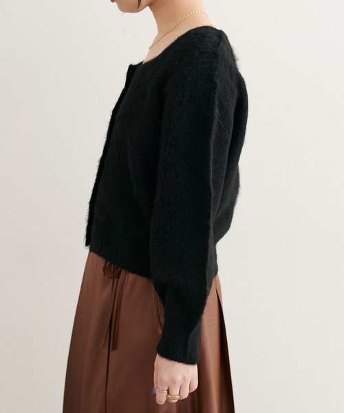 セール】【ZOZO限定】ころりん釦スクエアネックカーディガン