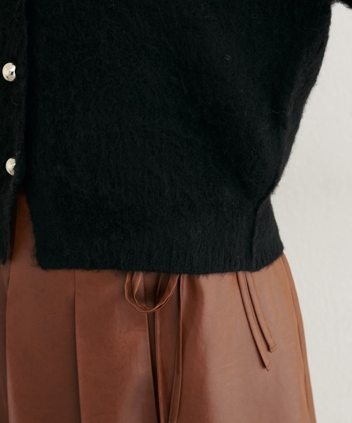 セール】【ZOZO限定】ころりん釦スクエアネックカーディガン