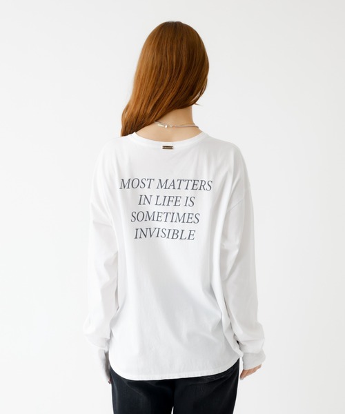 MICA&DEAL(マイカ&ディール)の「【MICA&DEAL /マイカアンドディール】バックプリントロンT/カットソー/ロゴT【WEB限定】(Tシャツ/カットソー・レディース・ホワイト/ベージュ/スミクロ・フリー)」の17枚目の写真