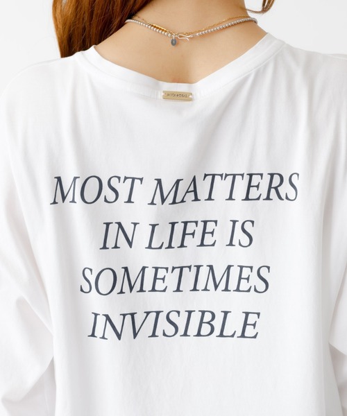 MICA&DEAL(マイカ&ディール)の「【MICA&DEAL /マイカアンドディール】バックプリントロンT/カットソー/ロゴT【WEB限定】(Tシャツ/カットソー・レディース・ホワイト/ベージュ/スミクロ・フリー)」の16枚目の写真