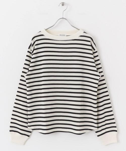 FORK&SPOON(フォークアンドスプーン)の「FORK&SPOON 変形ワッフルロングスリーブTシャツ(Tシャツ/カットソー・レディース・ホワイト系その他/アイボリー/ブラック・1)」の21枚目の写真