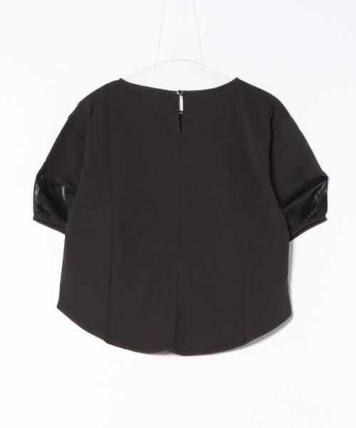 m.f.editorial（エムエフエディトリアル）の「【袖シアー】m.f.エディトリアル レディース ランタンスリーブ クルーネック プルオーバー（Tシャツ/カットソー・レディース・ホワイト/ブラック・MEDIUM）」の3枚目の写真