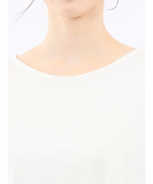 m.f.editorial（エムエフエディトリアル）の「【袖シアー】m.f.エディトリアル レディース ランタンスリーブ クルーネック プルオーバー（Tシャツ/カットソー・レディース・ホワイト/ブラック・MEDIUM）」の14枚目の写真