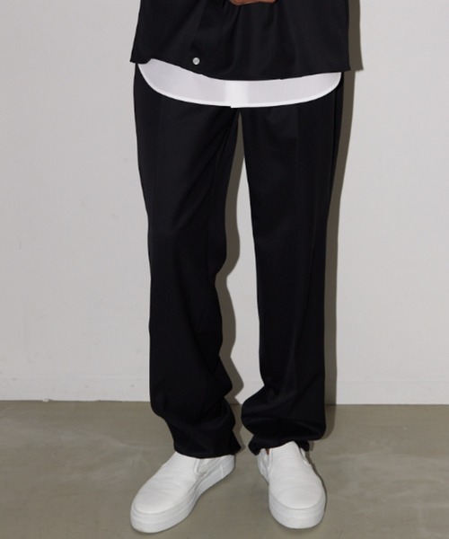 CINOH(チノ)の「SUMMER WOOL TROUSERS(スラックス・メンズ・ストライプ/ブラック/グレー・46/44)」の1枚目の写真
