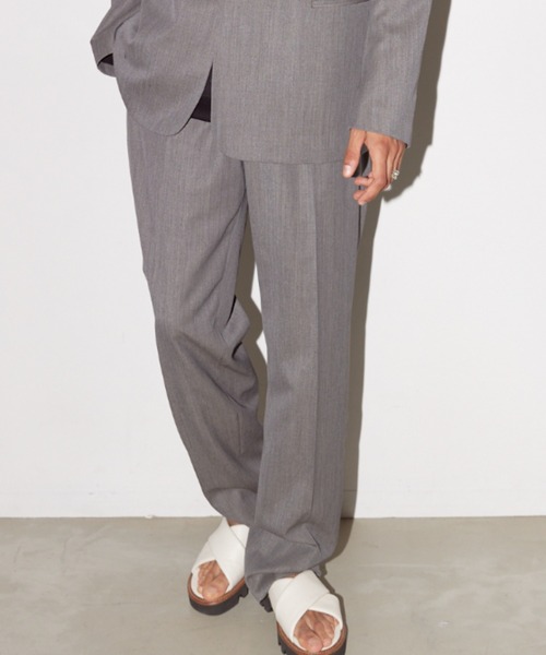 CINOH(チノ)の「SUMMER WOOL TROUSERS(スラックス・メンズ・ストライプ/ブラック/グレー・46/44)」の7枚目の写真