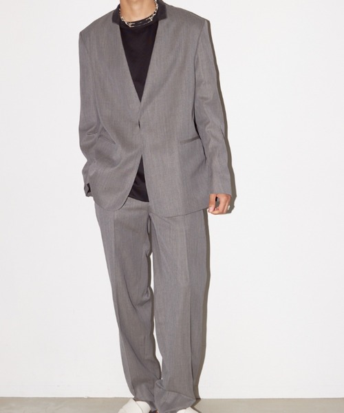 CINOH(チノ)の「SUMMER WOOL TROUSERS(スラックス・メンズ・ストライプ/ブラック/グレー・46/44)」の8枚目の写真